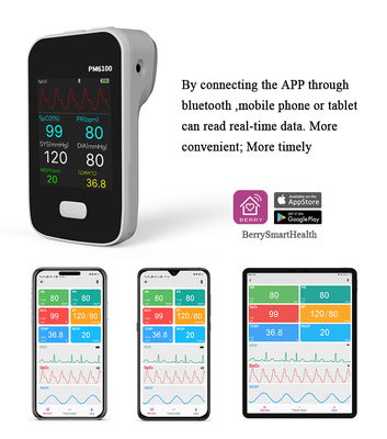 Multi Parameter Patient Tracker With Spo2 Heart Rate TEMP Measurement And Data Transfer To Bluetooth